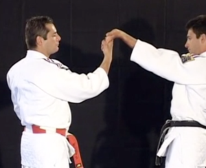 Clé de jujitsu appelée Yubi Kansetsu